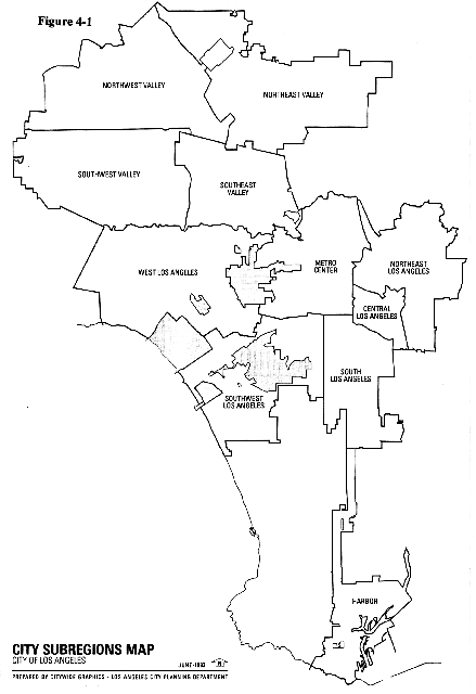 Figure 4-1. City Subregions Map