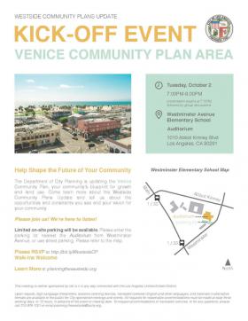flyer-Kick-off Event Venice Community Plan Area