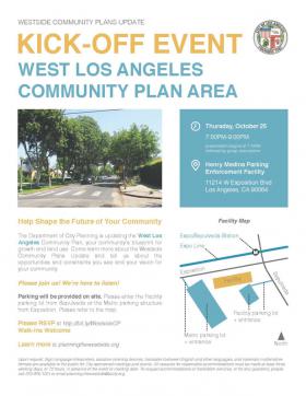 flyer-Kick-off Event West Los Angeles Community Plan Area
