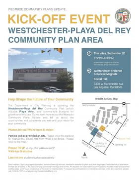 flyer-Kick-off Event Westchester-Playa del Rey Community Plan Area